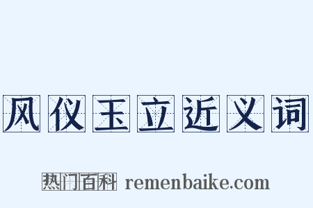 风仪玉立近义词是什么意思的图片